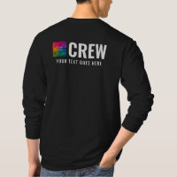 Crew Personeel Logo Mannen Modern Tweezijdig Print