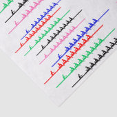 Crew Race Rowers Roeien - Vijf Boats Racing Tissuepapier (Detail)