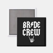 Crew Rock N Roll Gothic Halloween Bachelorette Par Magneet (Voorkant / Achterkant)