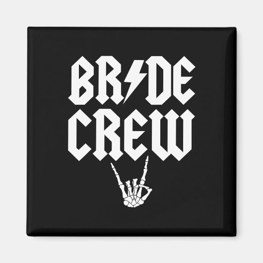 Crew Rock N Roll Gothic Halloween Bachelorette Par Magneet (Voorkant)