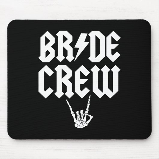 Crew Rock N Roll Gothic Halloween Bachelorette Par Muismat (Voorkant)