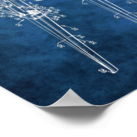 Crew Rowing Poster Patentdiagram van Roeischaal (Hoek)