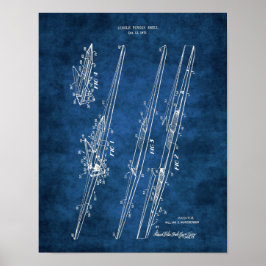 Crew Rowing Poster Patentdiagram van Roeischaal