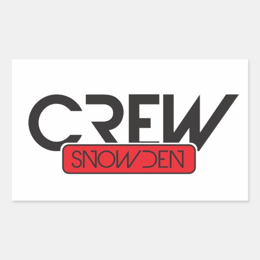 Crew Snowden Rechthoekige Sticker (Voorkant)