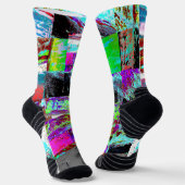 Crew Socks – Abstract Grid Sokken (Gebogen)
