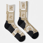 Crew Socks Beige Stars Sokken (Rechts)