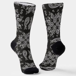 Crew Socks-Classic Paisley Elegance Sokken