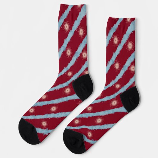 Crew Socks Cranberry met sterren voor mannen Sokken (Links)