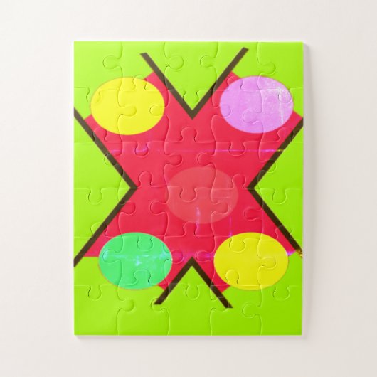 Crew Socks GIANT STIPPEN GEEL RED BRIGHT GREEN Legpuzzel (Verticaal)