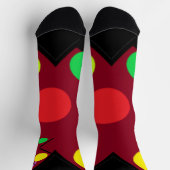 Crew Socks GIANT STIPPEN GEEL RED BRIGHT GREEN Sokken (Top)