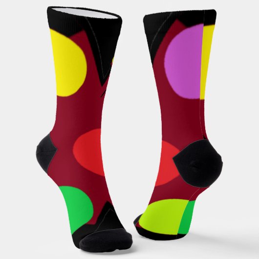 Crew Socks GIANT STIPPEN GEEL RED BRIGHT GREEN Sokken (Gebogen)