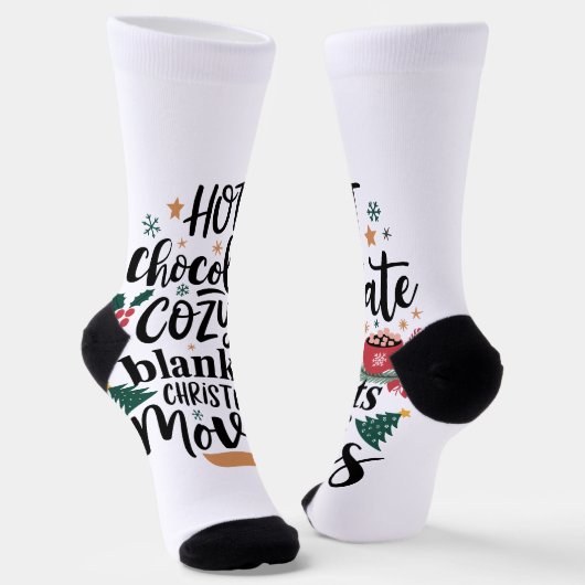 Crew Socks-Hot Chocolate & Cozy Christmas Vibes  Sokken (Gebogen)