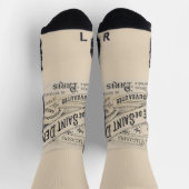 Crew Socks Paris, France Beige Sokken (Top)