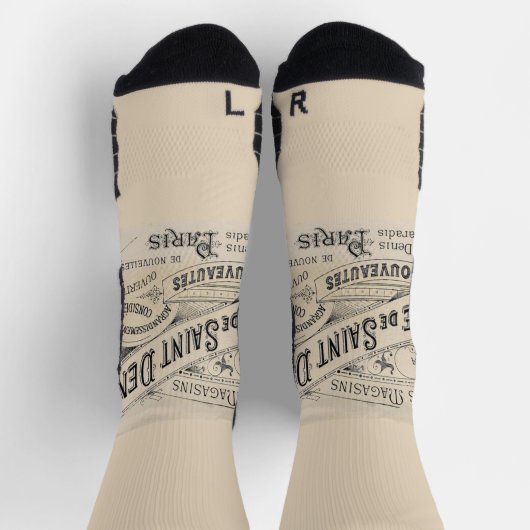 Crew Socks Paris, France Beige Sokken (Top)
