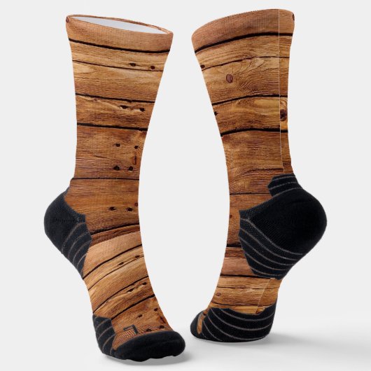 Crew Sokken Rustiek Hout Sinaasappel (Gebogen)
