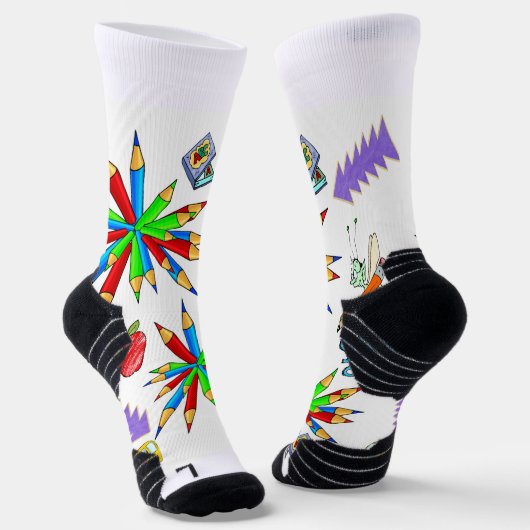 Crew Sokken Terug naar school is Cool (Gebogen)