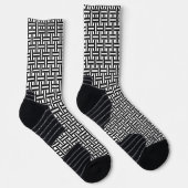 Crew Sokken Zwart & Wit Stripe (Rechts)