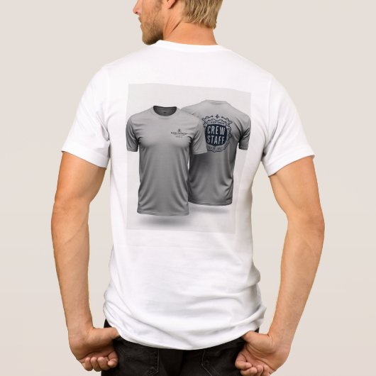 Crew Staff Bulk Dubbelzijdig Custom Mannen T-shirt (Achterkant)