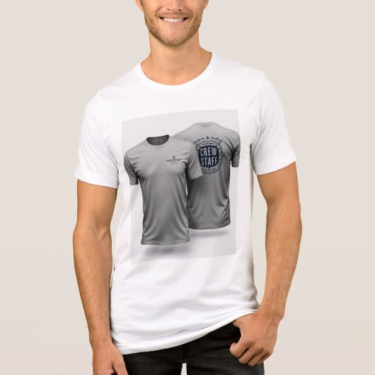 Crew Staff Bulk Dubbelzijdig Custom Mannen T-shirt (Voorkant)
