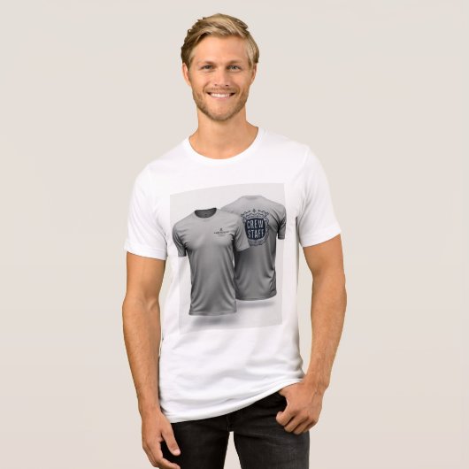 Crew Staff Bulk Dubbelzijdig Custom Mannen T-shirt (Voorkant volledig)