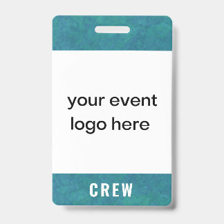Crew Staff Event Badge Blauwgroen