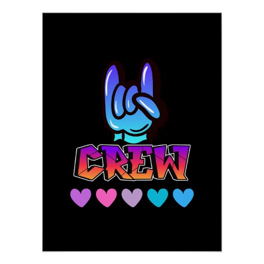 Crew Swag Good Vibes Typography Perfect Poster (Voorkant)