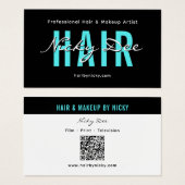 Crew Talent Block Text Business Card | QR Code Visitekaartje (Voorkant /achterkant)