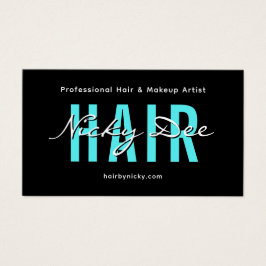 Crew Talent Block Text Business Card | QR Code Visitekaartje