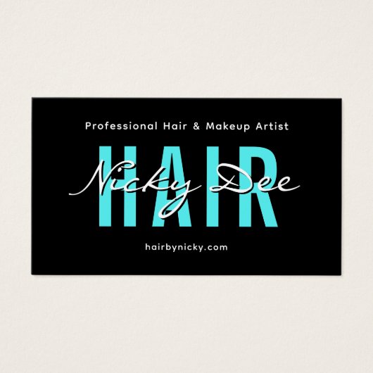 Crew Talent Block Text Business Card | QR Code Visitekaartje (Voorkant)