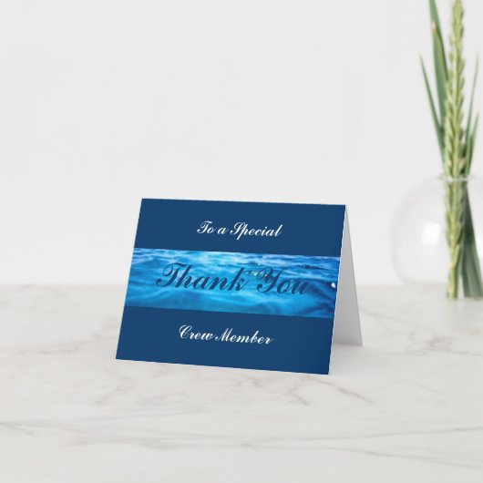 Crew Thank You Cards -Aanpasbaar Bedankkaart (Voorkant)