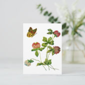 Crewel geborduurde Ierse klaver Briefkaart (Staand voorkant)