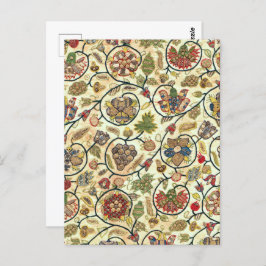 Crewel Work Borduurwerk Fruit en bloemen Briefkaart