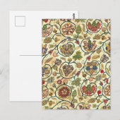 Crewel Work Borduurwerk Fruit en bloemen Briefkaart (Voorkant / Achterkant)