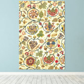 Crewel Work Borduurwerk Fruit en bloemen Canvas Afdruk (Insitu (Houten vloer))