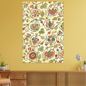 Crewel Work Borduurwerk Fruit en bloemen Canvas Afdruk (Insitu (Woonkamer))