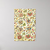 Crewel Work Borduurwerk Fruit en bloemen Canvas Afdruk (Voorkant)