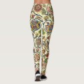 Crewel Work Borduurwerk Fruit en bloemen Leggings (Achterkant)