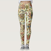 Crewel Work Borduurwerk Fruit en bloemen Leggings (Voorkant)