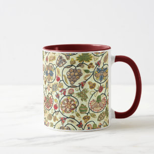 Crewel Work Borduurwerk Fruit en bloemen Mok