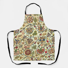 Crewel Work Borduurwerk Fruit en bloemen Schort