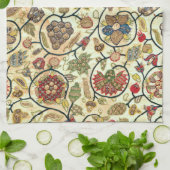 Crewel Work Borduurwerk Fruit en bloemen Theedoek (Gevouwen)