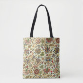 Crewel Work Borduurwerk Fruit en bloemen Tote Bag (Voorkant)