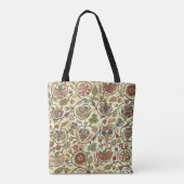 Crewel Work Borduurwerk Fruit en bloemen Tote Bag (Achterkant)