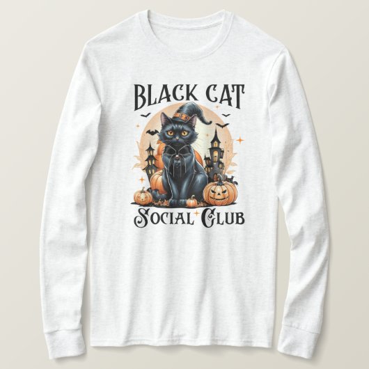 Crewneck Black Cat Social Club Shirt (Design voorkant)