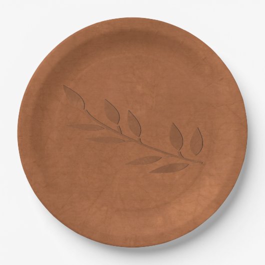Crgebleven koper papieren bordje (Voorkant)
