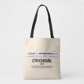 CRH380BL China Railway High-Speed elektrische trei Tote Bag (Voorkant)