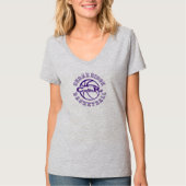CRHS Basketbal Cultuur Dames Grijs V-hals T-shirt (Voorkant)