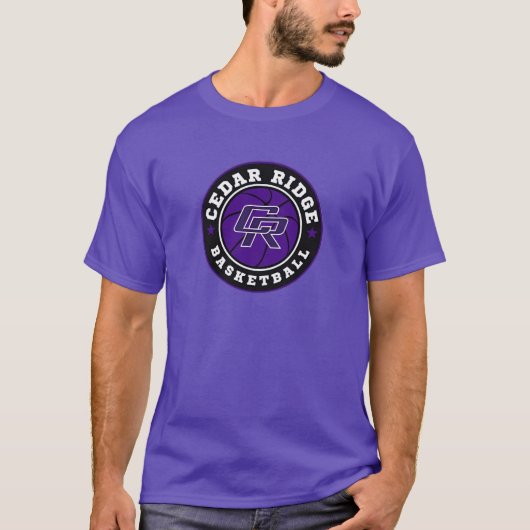 CRHS Basketbal Logo Paarse Unisex T-shirt (Voorkant)