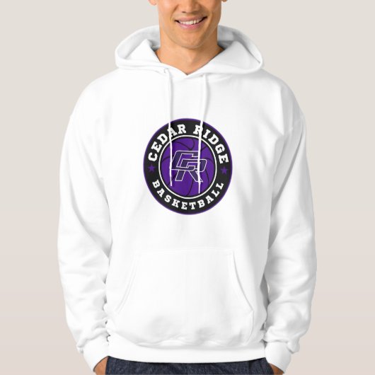 CRHS Basketbal Logo Wit Unisex Hoodie (Voorkant)