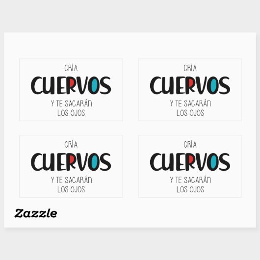 Cria cuervos rechthoekige sticker (Vel)